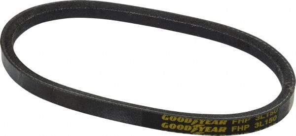 Continental ContiTech - Section 3L, 15" Outside Length, V-Belt - High Traction Rubber, Fractional HP, No. 3L150 - All Tool & Supply