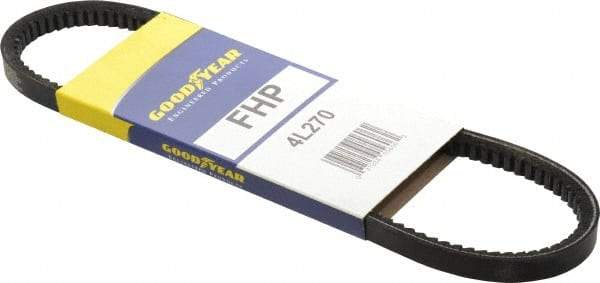 Continental ContiTech - Section 4L, 27" Outside Length, V-Belt - High Traction Rubber, Fractional HP, No. 4L270 - All Tool & Supply