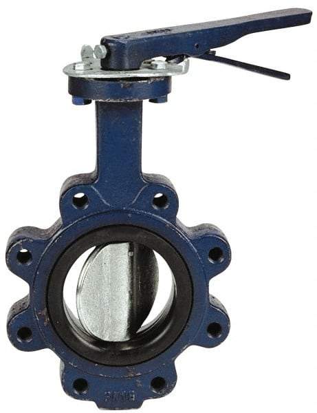 NIBCO - 3" Pipe, Lug Butterfly Valve - Lever Handle, Cast Iron Body, EPDM Seat, 200 WOG, Ductile Iron Disc, Stainless Steel Stem - All Tool & Supply