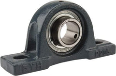 Value Collection - 5-1/2" OALBall Bearing Pillow Block - Cast Iron - All Tool & Supply