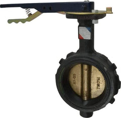 NIBCO - 4" Pipe, Wafer Butterfly Valve - Lever Handle, Ductile Iron Body, Buna-N Seat, 200 WOG, Aluminum Bronze Disc, Stainless Steel Stem - All Tool & Supply