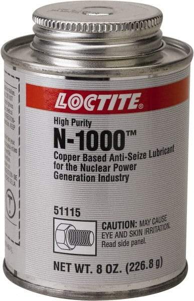 Loctite - 8 oz Brush Top Anti-Seize Lubricant - Copper, 1,800°F, Copper - All Tool & Supply