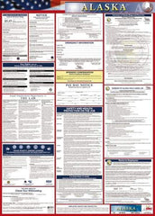 NMC - 24" Wide x 40" High Laminated Paper Labor Law Information Poster - Alaska Jurisdiction, 0.03" Thick, English - All Tool & Supply