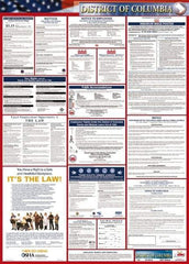 NMC - 24" Wide x 40" High Laminated Paper Labor Law Information Poster - District of Columbia Jurisdiction, 0.03" Thick, English - All Tool & Supply