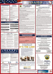 NMC - 24" Wide x 40" High Laminated Paper Labor Law Information Poster - Idaho Jurisdiction, 0.03" Thick, English - All Tool & Supply