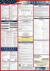 NMC - 24" Wide x 40" High Laminated Paper Labor Law Information Poster - Maryland Jurisdiction, 0.03" Thick, English - All Tool & Supply