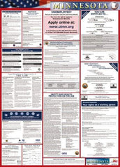 NMC - 24" Wide x 40" High Laminated Paper Labor Law Information Poster - Minnesota Jurisdiction, 0.03" Thick, English - All Tool & Supply