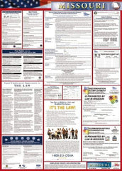 NMC - 24" Wide x 40" High Laminated Paper Labor Law Information Poster - Missouri Jurisdiction, 0.03" Thick, English - All Tool & Supply