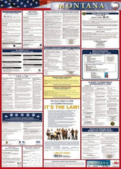 NMC - 24" Wide x 40" High Laminated Paper Labor Law Information Poster - Montana Jurisdiction, 0.03" Thick, English - All Tool & Supply