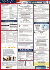 NMC - 24" Wide x 40" High Laminated Paper Labor Law Information Poster - New Hampshire Jurisdiction, 0.03" Thick, English - All Tool & Supply