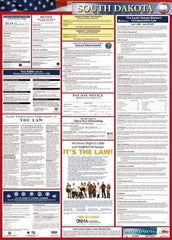 NMC - 24" Wide x 40" High Laminated Paper Labor Law Information Poster - South Dakota Jurisdiction, 0.03" Thick, English - All Tool & Supply