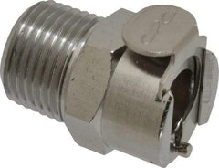 CPC Colder Products - 3/8 NPT Brass, Quick Disconnect, Valved Coupling Body - 250 Max psi, -40 to 180°F, 1.14" OAL x 0.89" Overall Height, Chrome Plated - All Tool & Supply