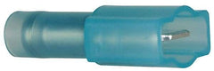 3M - 16 to 14 AWG, Nylon, Fully Insulated, Male Wire Disconnect - 1/4 Inch Wide Tab, Blue, RoHS 2011/65/EU Compliant - All Tool & Supply