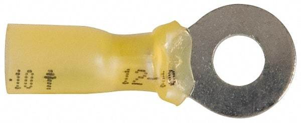 3M - 12-10 AWG Partially Insulated Crimp Connection Circular Ring Terminal - 1/4" Stud, Copper Contact - All Tool & Supply