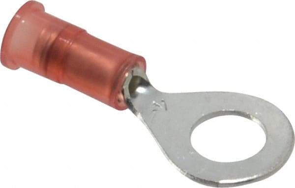 3M - 22-18 AWG Partially Insulated Crimp Connection Circular Ring Terminal - 1/4" Stud, Copper Contact - All Tool & Supply