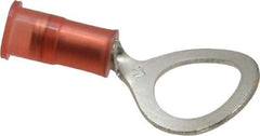 3M - 22-18 AWG Partially Insulated Crimp Connection Circular Ring Terminal - 3/8" Stud, Copper Contact - All Tool & Supply