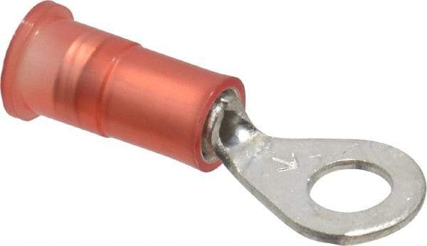 3M - 22-18 AWG Partially Insulated Crimp Connection Circular Ring Terminal - #8 Stud, Copper Contact - All Tool & Supply