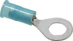 3M - 16-14 AWG Partially Insulated Crimp Connection Circular Ring Terminal - 1/4" Stud, Copper Contact - All Tool & Supply