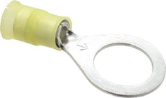 3M - 12-10 AWG Partially Insulated Crimp Connection Circular Ring Terminal - 1/2" Stud, Copper Contact - All Tool & Supply