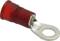 3M - 8-8 AWG Partially Insulated Crimp Connection Circular Ring Terminal - 1/4" Stud, Copper Contact - All Tool & Supply