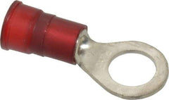 3M - 8 AWG Partially Insulated Crimp Connection Circular Ring Terminal - 3/8" Stud, Copper Contact - All Tool & Supply