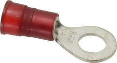 3M - 8-8 AWG Partially Insulated Crimp Connection Circular Ring Terminal - 5/16" Stud, Copper Contact - All Tool & Supply