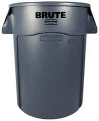 Rubbermaid - 55 Gal Gray Round Trash Can - Polyethylene, None Graphic, 33.2" High, Lid Not Included - All Tool & Supply