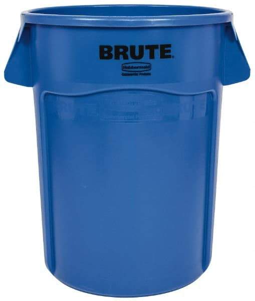 Rubbermaid - 44 Gal Blue Round Trash Can - Polyethylene, 31-1/2" High - All Tool & Supply