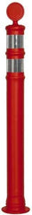 PRO-SAFE - 42" High x 4" Wide Reflective Delineator Post - Plastic, 2 Lbs, Fluorescent Orange - All Tool & Supply