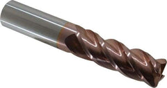 Accupro - 1", 4 Flute, Single End, Solid Carbide, 1/8" Corner Radius End Mill - 6" OAL, 40° Helix, Right Hand Flute, 3" LOC, Right Hand Cut - All Tool & Supply