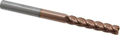 Accupro - 5/16", 4 Flute, Single End, Solid Carbide, 0.03" Corner Radius End Mill - 4" OAL, 40° Helix, Right Hand Flute, 1-5/8" LOC, Right Hand Cut - All Tool & Supply