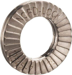 Nord-Lock - 1/2", 1.008" OD, Uncoated, Stainless Steel Wedge Lock Washer - Grade 316L, 0.522 to 0.538" ID - All Tool & Supply