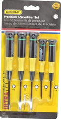 General - 5 Piece T6 to T10 Micro Handle Torx Driver Set - T6, T7, T8, T9, T10 - All Tool & Supply