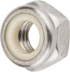 Value Collection - M10x1.50 Metric Coarse 18-8 & Austenitic Grade A2 Hex Lock Nut with Nylon Insert - 10mm High, Uncoated - All Tool & Supply