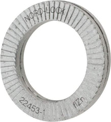 Nord-Lock - 5/8", Zinc Flake, Steel Wedge Lock Washer - Grade 2, 0.662 to 0.678" ID - All Tool & Supply