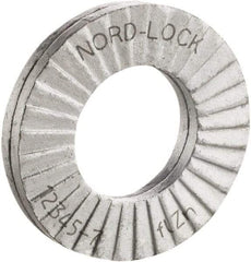 Nord-Lock - 5/16", Zinc Flake, Steel Wedge Lock Washer - Grade 2, 0.336 to 0.344" ID - All Tool & Supply