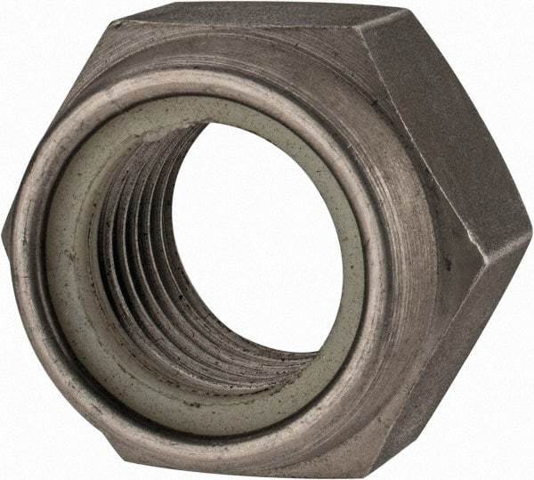 Value Collection - M27x3.00 Metric Coarse 18-8 & Austenitic Grade A2 Hex Lock Nut with Nylon Insert - 27mm High, Uncoated - All Tool & Supply