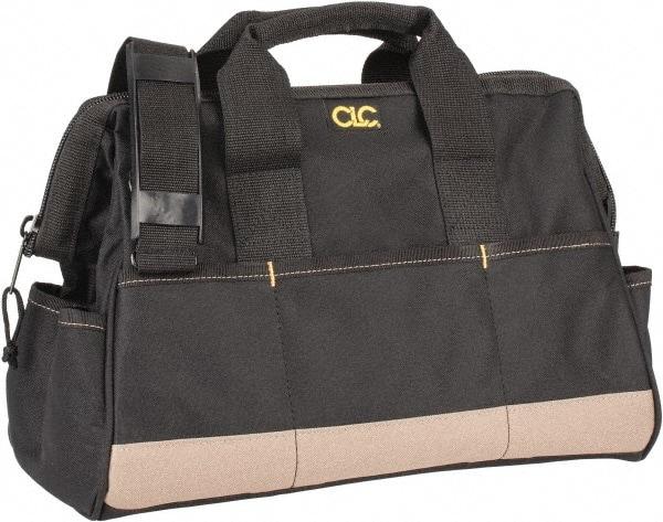 CLC - 22 Pocket Black & Khaki Polyester Tool Bag - 16" Wide x 8-1/2" Deep x 10" High - All Tool & Supply