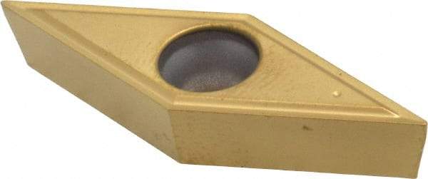 Kennametal - VBMT330.5 LF Grade KT315 Cermet Turning Insert - TiN/TiCN/TiN Finish, 35° Diamond, 3/8" Inscr Circle, 3/16" Thick, 0.0079" Corner Radius - All Tool & Supply