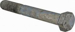 Value Collection - 1/2-13 UNC, 3-3/4" Length Under Head Hex Head Cap Screw - Partially Threaded, Grade 5 Steel, Hot Dipped Galvanized Finish, 3/4" Hex - All Tool & Supply