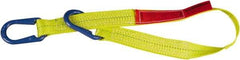 Lift-All - 20' Long x 4" Wide, 6,400 Lb Vertical Capacity, 1 Ply, Polyester Web Sling - 5,000 Lb Choker Capacity, Yellow - All Tool & Supply