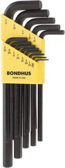 Bondhus - 13 Piece L-Key Hex Key Set - Hex Range 0.05 to 3/8" - All Tool & Supply