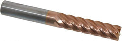 Accupro - 1/2", 2" LOC, 1/2" Shank Diam, 4" OAL, 6 Flute, Solid Carbide Square End Mill - Single End, TiCN Finish, Spiral Flute, 40° Helix, Centercutting, Right Hand Cut, Right Hand Flute - All Tool & Supply