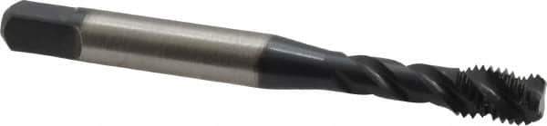 Kennametal - 1/4-28 UNF 3 Flute 3B Bottoming Spiral Flute Tap - Vanadium High Speed Steel, Oxide Finish, 2-1/2" OAL, Right Hand Flute, Right Hand Thread, H3 - All Tool & Supply