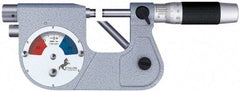 TESA Brown & Sharpe - 1 to 2 Inch Range, 0.0001 Inch Graduation, Satin Chrome Finish Mechanical Indicating Micrometer - Accurate to 0.0001 Inch, Carbide-Tipped Measuring Face, Includes Plastic Case - All Tool & Supply