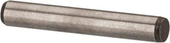 Made in USA - 3/32" Diam x 5/8" Pin Length 416 Stainless Steel Precision Dowel Pin - Passivated Finish, C 36-42 Hardness, 2 Beveled End - All Tool & Supply