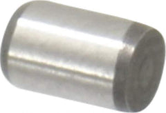 Made in USA - 1/8" Diam x 3/16" Pin Length 416 Stainless Steel Precision Dowel Pin - Passivated Finish, C 36-42 Hardness, 2 Beveled End - All Tool & Supply