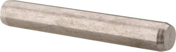 Made in USA - 3/16" Diam x 1-1/4" Pin Length 416 Stainless Steel Precision Dowel Pin - Passivated Finish, C 36-42 Hardness, 2 Beveled End - All Tool & Supply