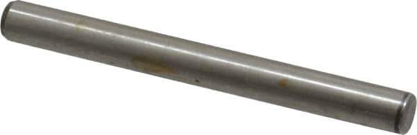 Made in USA - 1/4" Diam x 2-1/2" Pin Length 416 Stainless Steel Precision Dowel Pin - Passivated Finish, C 36-42 Hardness, 2 Beveled End - All Tool & Supply