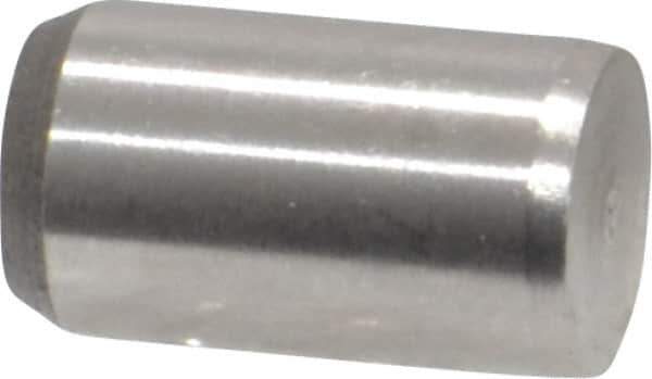 Made in USA - 1/4" Diam x 7/16" Pin Length 416 Stainless Steel Precision Dowel Pin - Passivated Finish, C 36-42 Hardness, 2 Beveled End - All Tool & Supply